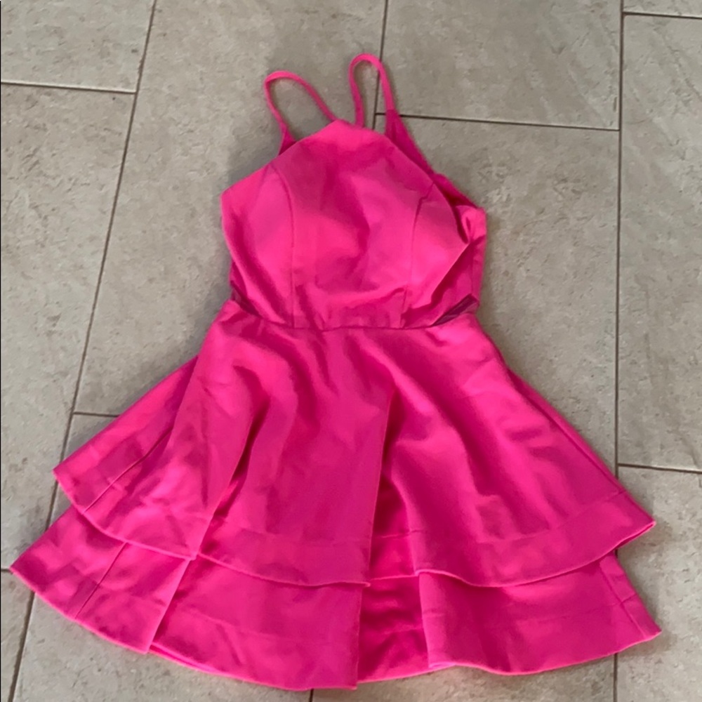 Pink mini dress